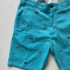 Castaway Nantucket Island Men’s Blue Shorts with Embroidered Jeeps, Size 34